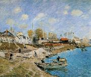 Alfred Sisley Sand on the Quayside,Port Marly Spain oil painting artist